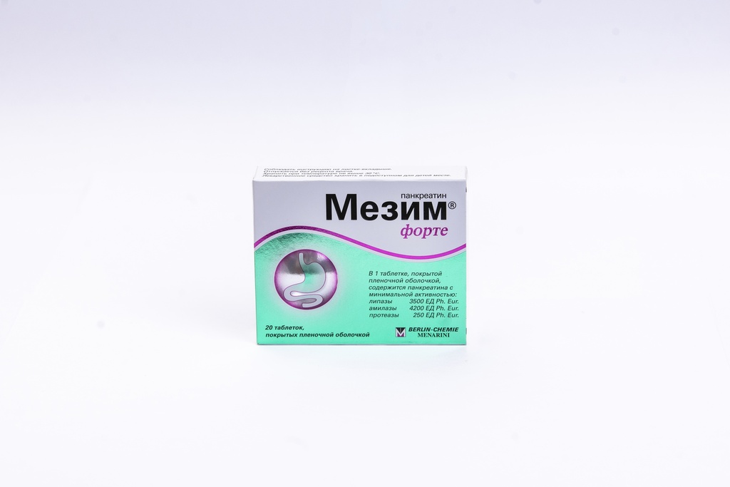 Мезим форте 3500/4200/250 ОУН №20 шахмал Berlin Chemie