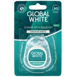 Global White Шүдний утас 50м /Минт/ хлоргексидин